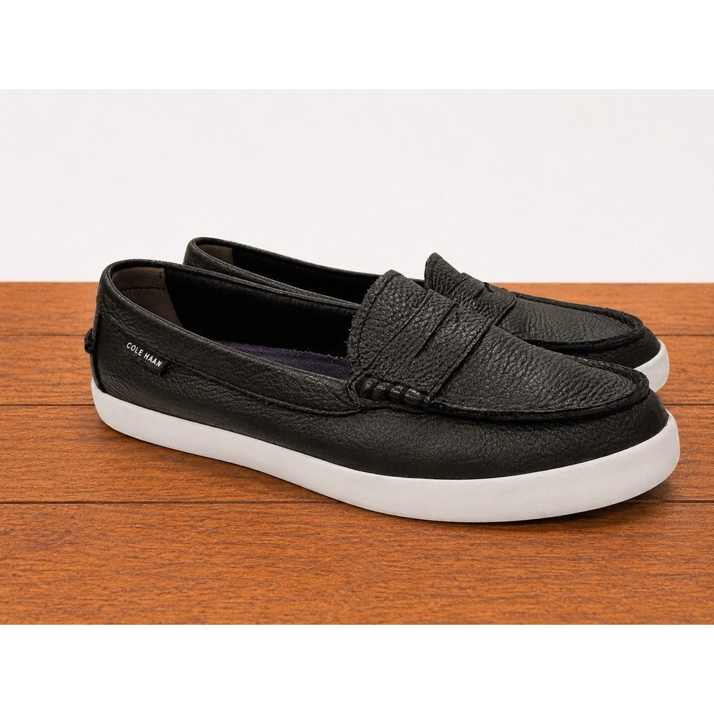 Cole Haan W11063 Men's‎ Leather Slip-On Loafer Black US 9 B Round Toe